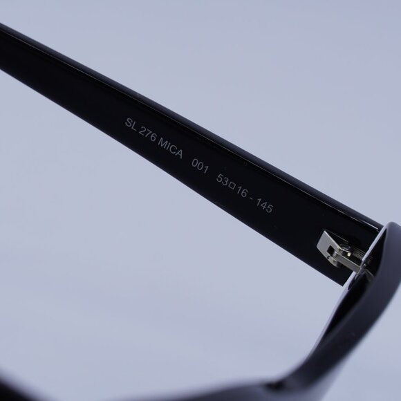 Saint Laurent SL276 MICA 001 Sunglasses Black Cat Eye Frame, Grey Lenses main image 14